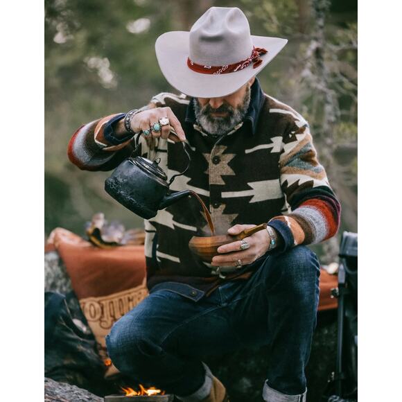 Remu Apparel Jacket Men Small Peguche Wool Aztec Geometric Warm Cozy Western - Picture 4 of 15